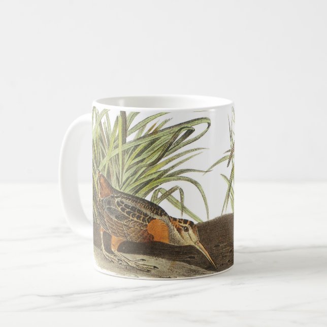Amerikansk Woodcock av Audubon Coffee Mugg (Framsida vänster)