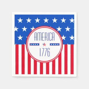 Amerikanska 1776 patriotiska pappersservett