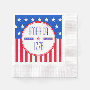 Amerikanska 1776 patriotiska pappersservett
