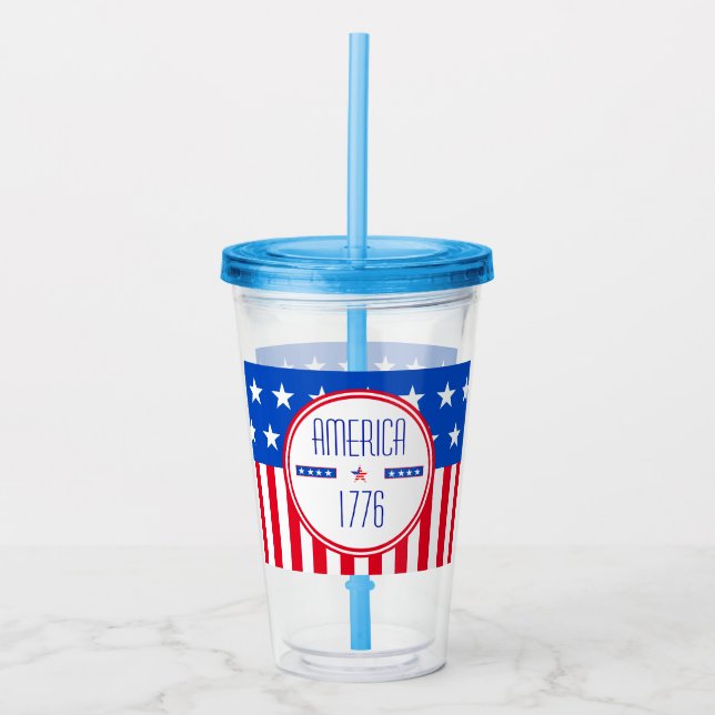 Amerikanska 1776 patriotiska take away mugg (Framsida)