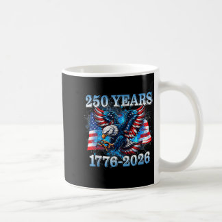 Amerikanska 250 år 1776-2026 Örn Amerikansk Flagga Kaffemugg