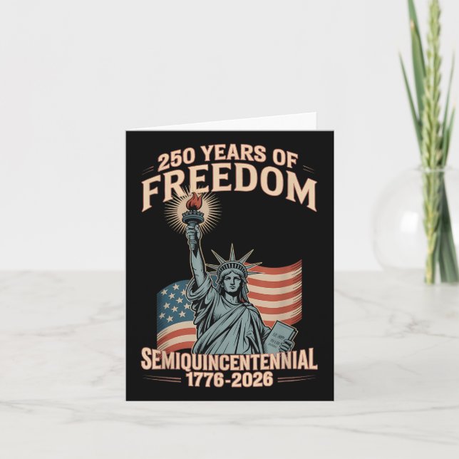 Amerikanska 250-årsdagen Firande 250 år U Kort (Framsida)