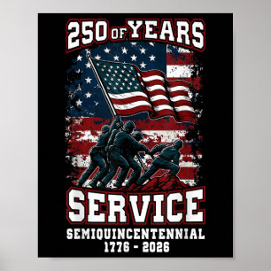Amerikanska 250-årsdagen Firande 250 år U Poster