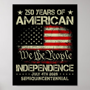 Amerikanska 250-årsdagen Firande 250 år U Poster