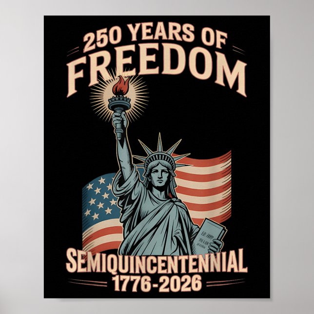 Amerikanska 250-årsdagen Firande 250 år U Poster (Framsidan)