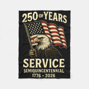 Amerikanska 250-årsdagen Firande Patriotic U Fleecefilt