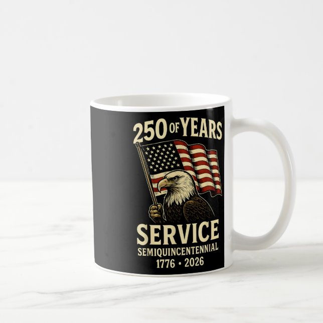 Amerikanska 250-årsdagen Firande Patriotic U Kaffemugg (Höger)