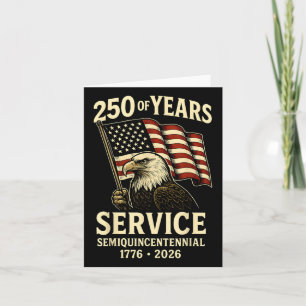 Amerikanska 250-årsdagen Firande Patriotic U Kort