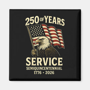 Amerikanska 250-årsdagen Firande Patriotic U Magnet