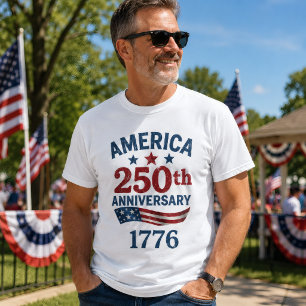 Amerikanska 250-årsjubileum 1776-2026 frihet t shirt