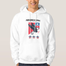 Amerikanska 3-stjärniga Hoodie - Patriotic USA fla