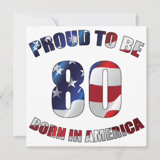 Amerikanska 80:e födelsedagen kort