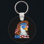 Amerikanska ageln 4:e juli Mullet American Flagga  Nyckelring<br><div class="desc">Amerikanska ageln 4:e juli Mullet American Flagga Usa Patriotic</div>