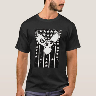 Amerikanska agle Black and White T Shirt
