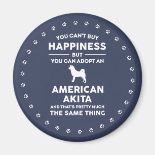 Amerikanska Akita Adoption Happiness Magnet