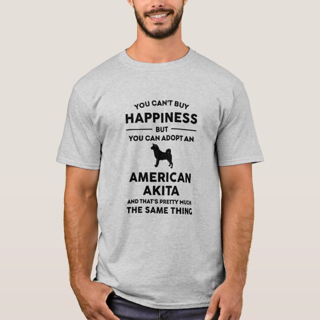Amerikanska Akita Adoption Happiness T Shirt (Framsida)