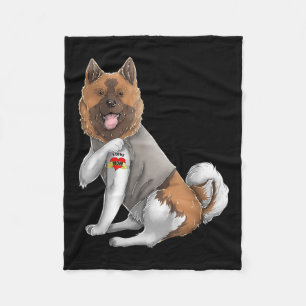 Amerikanska Akita I Kärlek Mamma Tattoo Hund tröja Fleecefilt