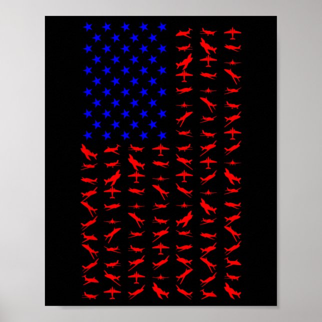 Amerikanska amerikanska Flagga 4:e Poster (Framsidan)