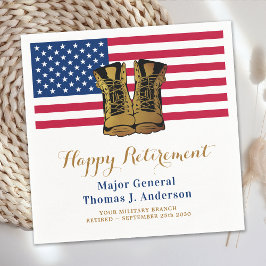 Amerikanska amerikanska Flagga Boots Pension Party Pappersservett