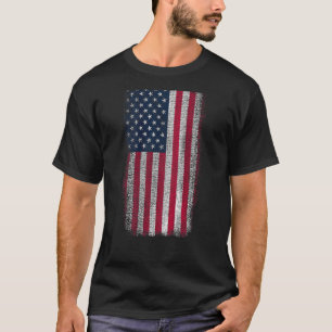 Amerikanska amerikanska Flagga Patriotic Distress T Shirt