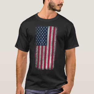 Amerikanska amerikanska Flagga Patriotic Distress T Shirt