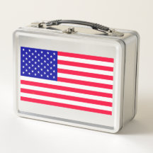Amerikanska amerikanska Flagga Stainless Lunch Box