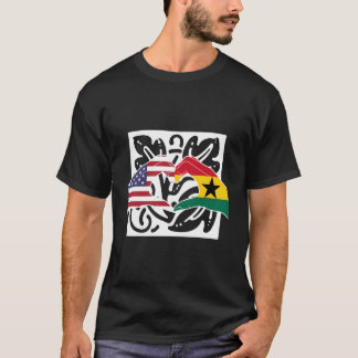 Amerikanska amerikanska Ghana Ghanaian Melanin Mix T Shirt