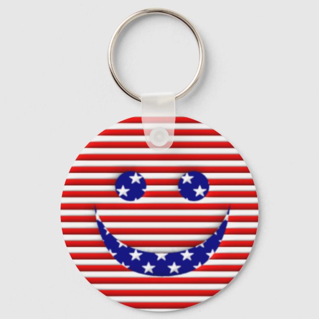 Amerikanska Ansikte Nyckelring (Framsida)