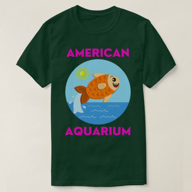 Amerikanska Aquarium 3 T Shirt (Design framsida)