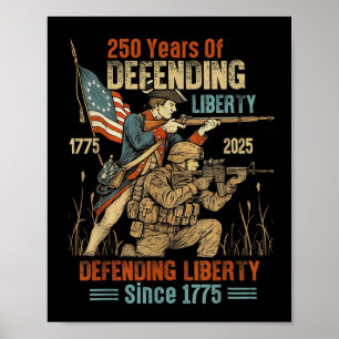 Amerikanska arméns 250-årsjubileum Försvarar frihe Poster
