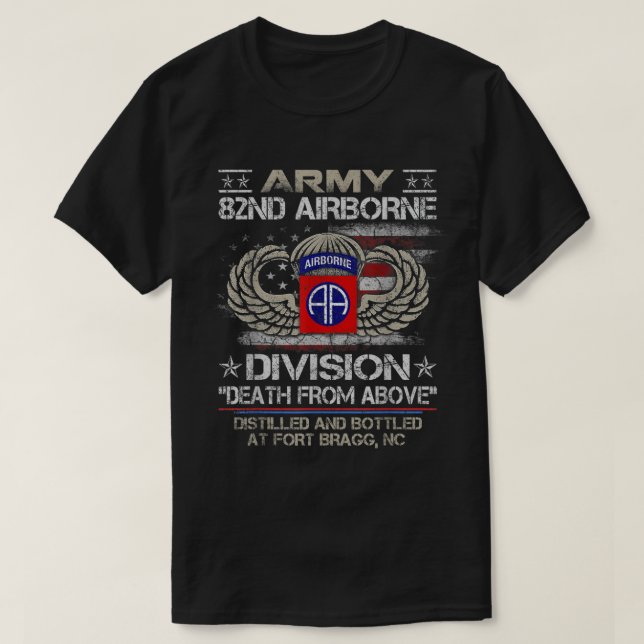Amerikanska arméns 82:a flygburna divisionens död  t shirt (Design framsida)