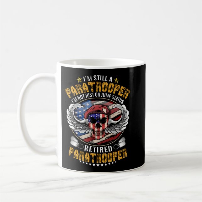 Amerikanska arméns flygburna division Paratrooper Kaffemugg (Vänster)