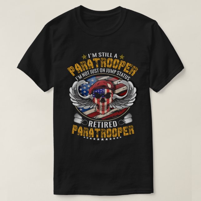 Amerikanska arméns flygburna division Paratrooper T Shirt (Design framsida)