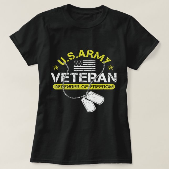 Amerikanska arméns proud Arméns veteranveterinär 7 T Shirt (Design framsida)