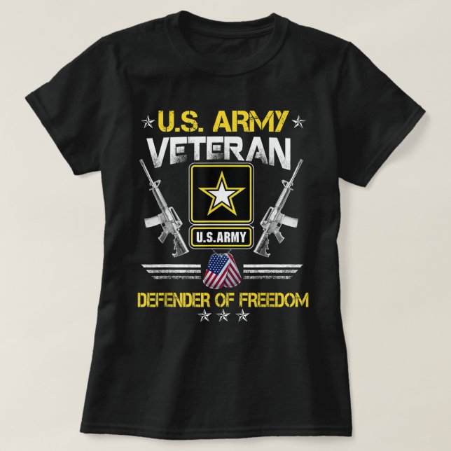 Amerikanska arméns proud Army Veteran Vet Shirt US T Shirt (Design framsida)