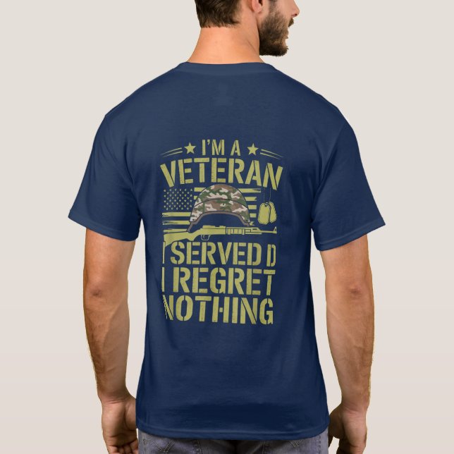 Amerikanska arméveteran jag tjänade Sacrificerad å T Shirt (Baksida)