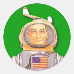Amerikanska Astronaut Leksak Robot Stickers (lakan Runt Klistermärke