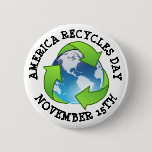 Amerikanska Återvinnor Dagen den 15 november Knapp