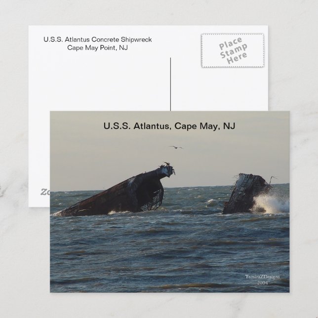 Amerikanska Atlantus Frakt, New jersey vykort (Fram/baksida)