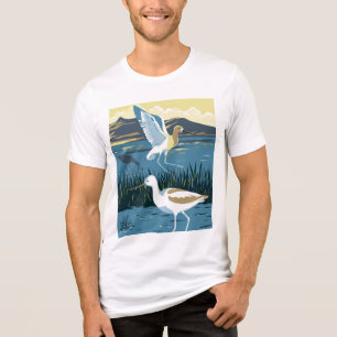 Amerikanska Avocet i Underbara Salt Sjö i Utah WPA T Shirt