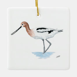 Amerikanska Avocet Julgransprydnad Keramik