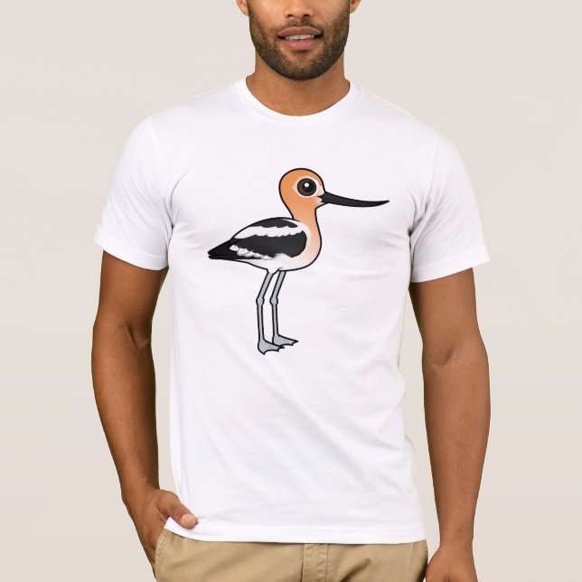 Amerikanska Avocet Tee Shirt (Framsida)