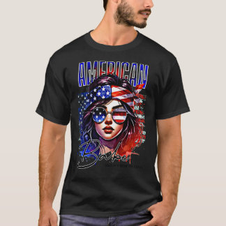 Amerikanska Babe - Trendig & Sexy Women's Mode T Shirt