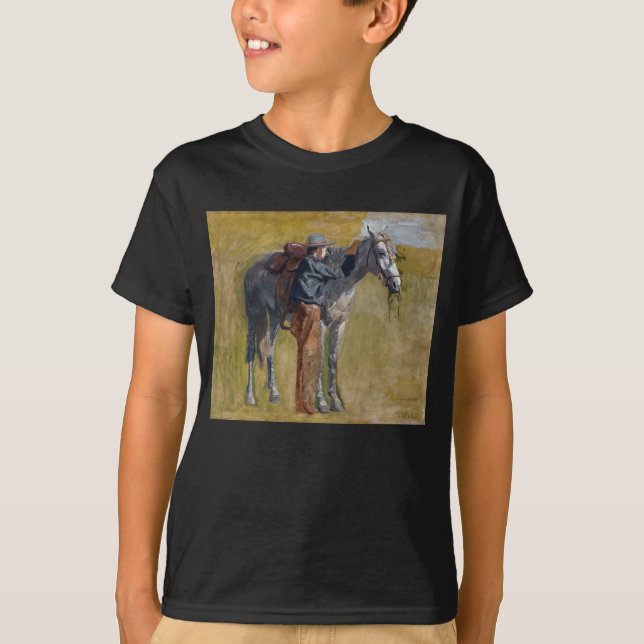 Amerikanska Badlands: Cowboy från det gamla väster T Shirt (Framsida)