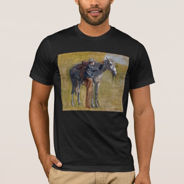 Amerikanska Badlands: Gammala västern Cowboy med H T Shirt (Framsida)