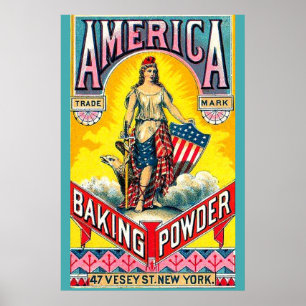 Amerikanska Baking Powder Poster