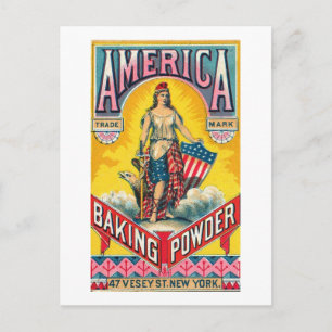 Amerikanska Baking Powder Vykort