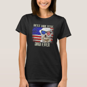 Amerikanska bästa maltesiska Pappa Aldrig Fars dag T Shirt