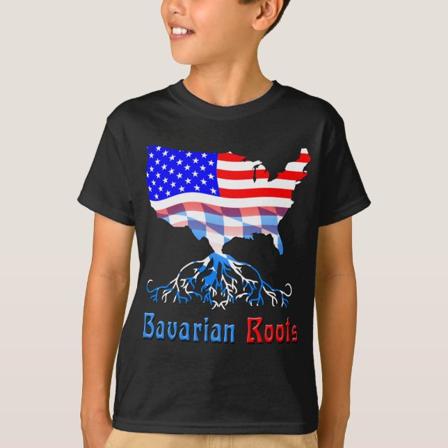 Amerikanska bayerska rötter Tysklanda Tee Shirt (Framsida)