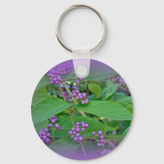Amerikanska Beautyberry (Callicarpa americana) Nyckelring (Framsida)